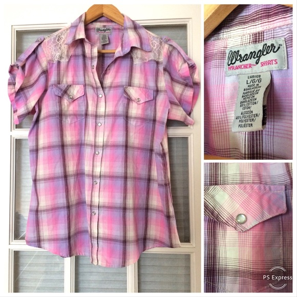 Wrangler Tops - Wrangler Dress Shirt Sz. L 🌸